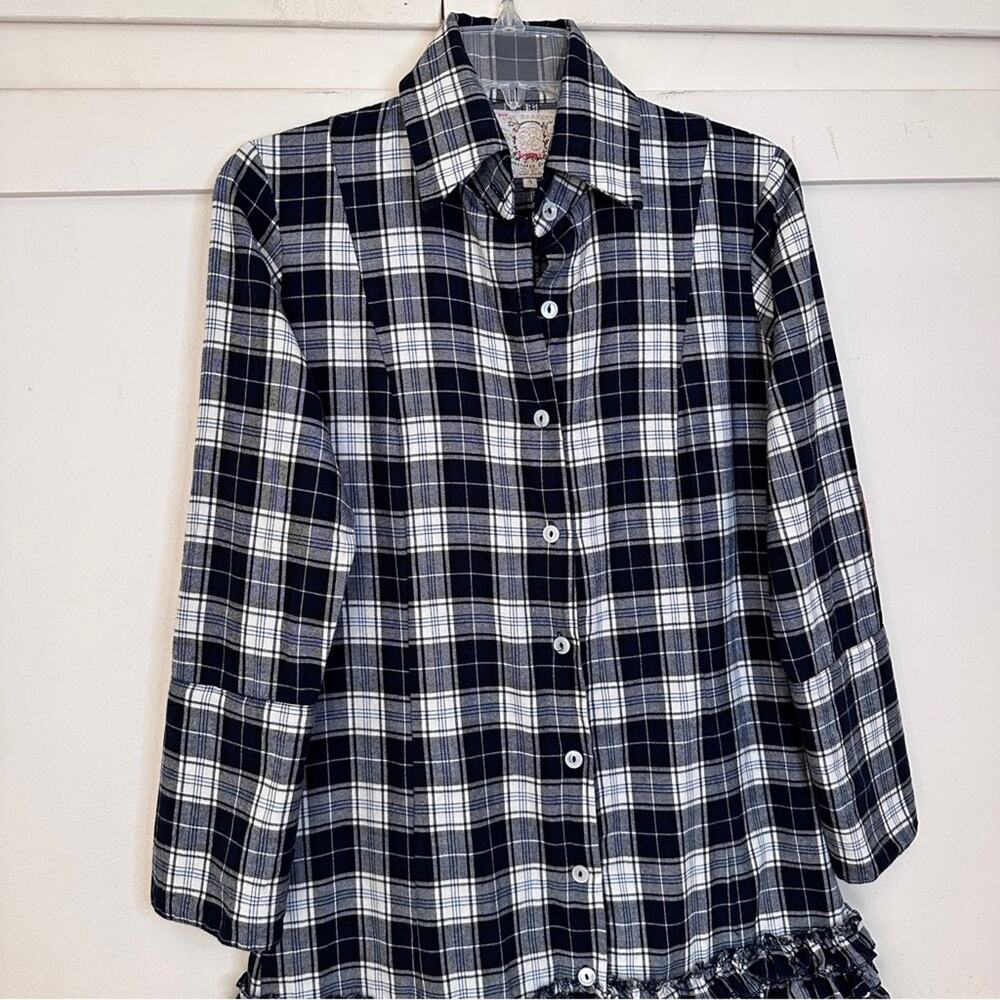 Plaid Ruffle Hem Dress - Picture 2 of 5